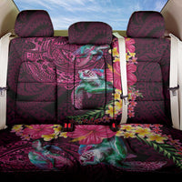 Hawaiian Plumeria and Hibiscus with Turtles Back Car Seat Cover Polynesian Art Red Color LT03 One Size Red - Polynesian Pride