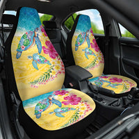 Hawaiian Tropical Plants Turtles Car Seat Cover Watercolor Style LT03 One Size Multicolor - Polynesian Pride