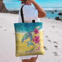 Hawaiian Tropical Plants Turtles Tote Bag Watercolor Style LT03 - Polynesian Pride