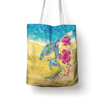 Hawaiian Tropical Plants Turtles Tote Bag Watercolor Style LT03 - Polynesian Pride