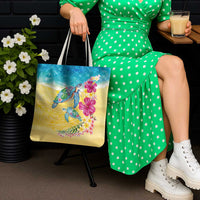 Hawaiian Tropical Plants Turtles Tote Bag Watercolor Style LT03 - Polynesian Pride