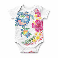 Hawaiian Abstract Art Turtles Baby Onesie