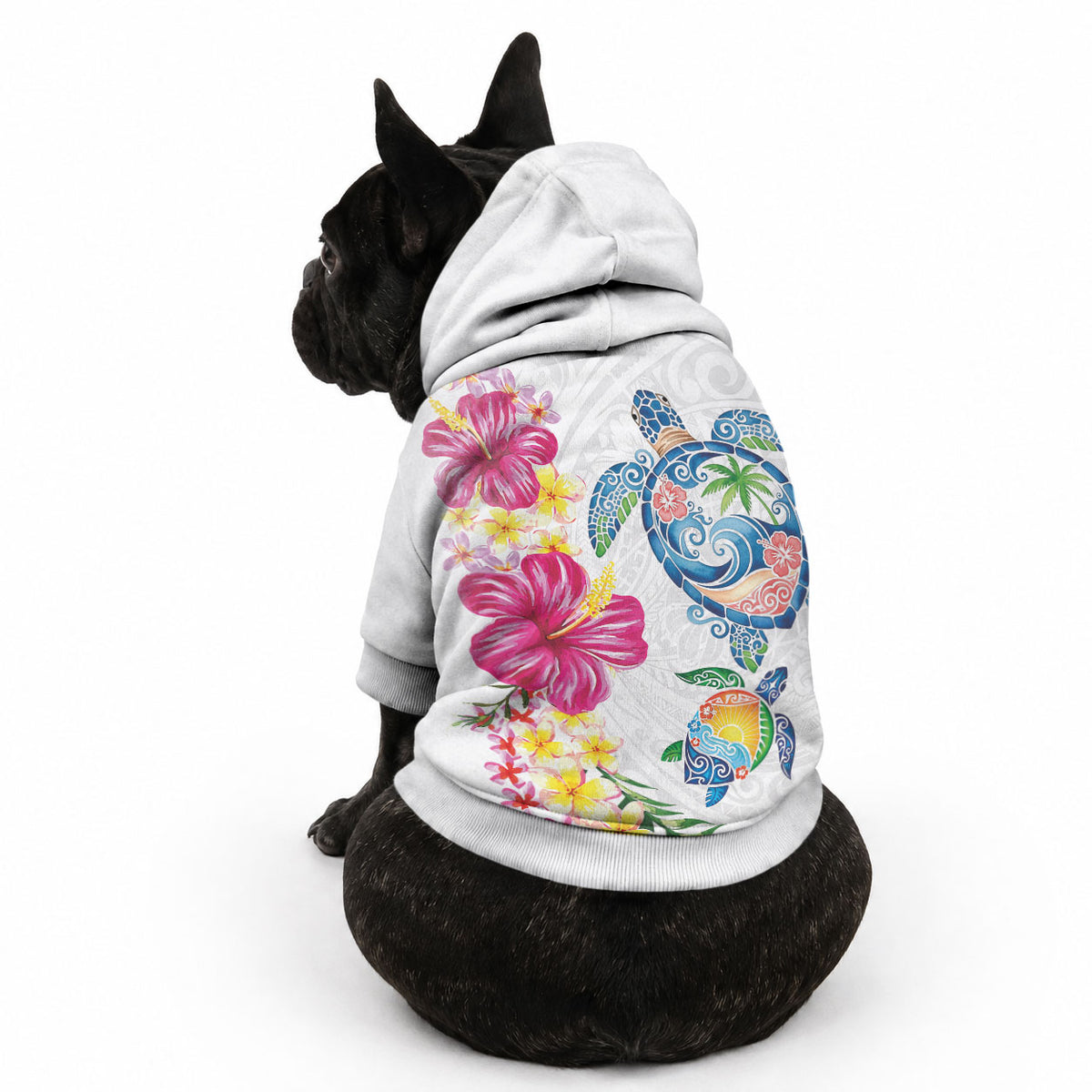Hawaiian Abstract Art Turtles Pet Hoodie