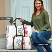 Hawaiian Abstract Art Turtles Travel Bag with Plumeria and Hibiscus - Polynesian Pride