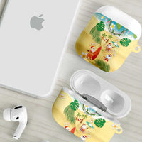 Hawaiian Mele Kalikimaka AirPods Case Tropical Plumeria and Lei Funny Santa Beach LT03 - Polynesian Pride