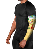 Hawaiian Mele Kalikimaka Arm Sleeves Tropical Plumeria and Lei Funny Santa Beach LT03 - Polynesian Pride