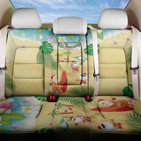 Hawaiian Mele Kalikimaka Back Car Seat Cover Tropical Plumeria and Lei Funny Santa Beach LT03 One Size Multicolor - Polynesian Pride