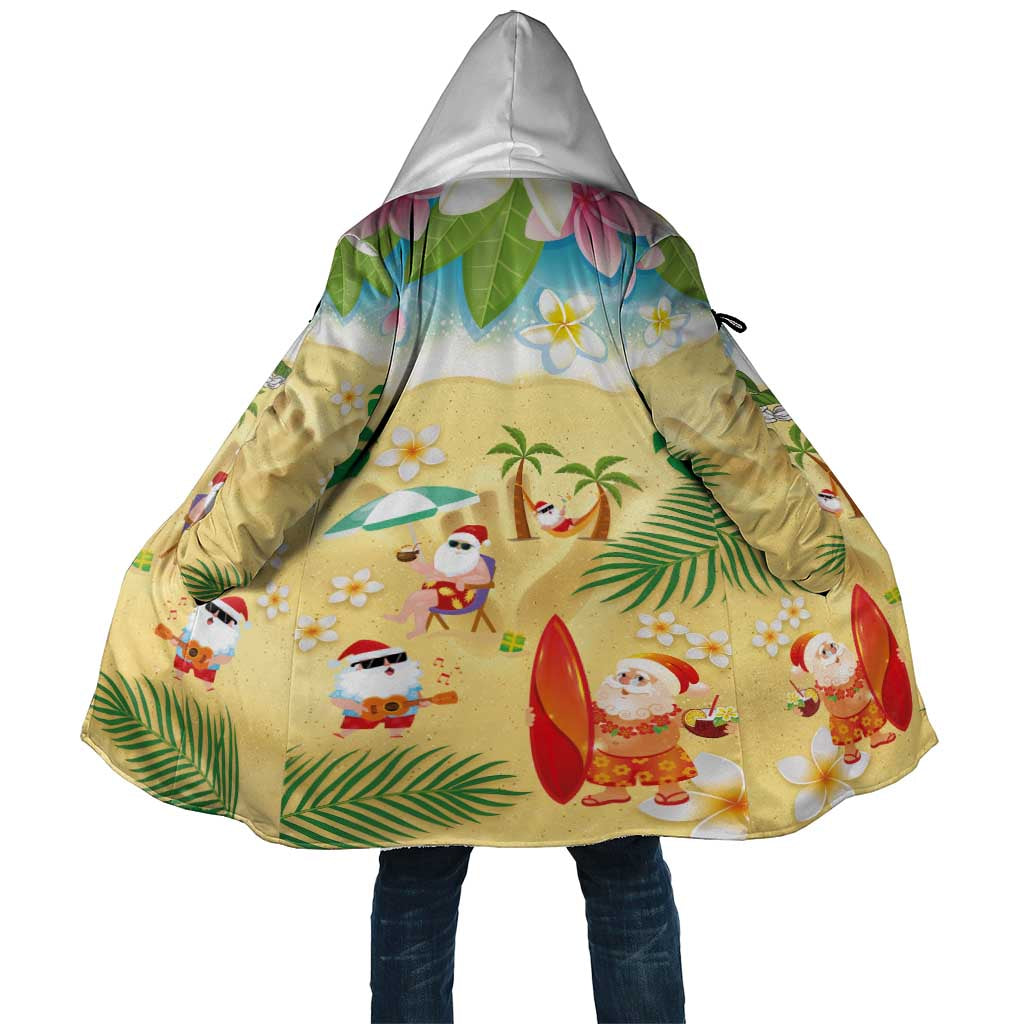 Hawaiian Mele Kalikimaka Cloak Tropical Plumeria and Lei Funny Santa Beach LT03 Unisex Multicolor - Polynesian Pride