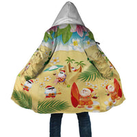 Hawaiian Mele Kalikimaka Cloak Tropical Plumeria and Lei Funny Santa Beach LT03 Unisex Multicolor - Polynesian Pride