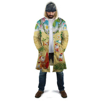 Hawaiian Mele Kalikimaka Cloak Tropical Plumeria and Lei Funny Santa Beach LT03 - Polynesian Pride