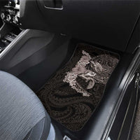 Hawaiian Plumeria and Hibiscus with Turtles Car Mats Polynesian Art Grayscale LT03 - Polynesian Pride