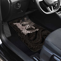 Hawaiian Plumeria and Hibiscus with Turtles Car Mats Polynesian Art Grayscale LT03 - Polynesian Pride