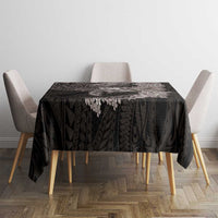 Hawaiian Plumeria and Hibiscus with Turtles Tablecloth Polynesian Art Grayscale LT03 - Polynesian Pride