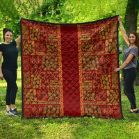 Hawaii Style Hibiscus and Tribal Element Fabric Patchwork Quilt LT03 - Polynesian Pride