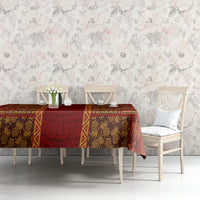 Hawaii Style Hibiscus and Tribal Element Fabric Patchwork Tablecloth LT03 - Polynesian Pride