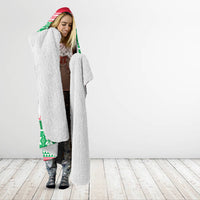 Custom Hawaii Mele Kalikimaka Hooded Blanket Aloha Santa and Palm Tree Mix Kakau Pattern LT03 - Polynesian Pride