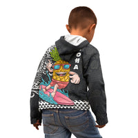 Hawaii Pineapple Surfing With Kakau Tribal Kid Hoodie LT03 - Polynesian Pride