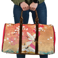 Hawaiian and Japanese Culture Together Travel Bag Kakau Art Tattoo with Cranes and Sakura Spring Vibe LT03 Multicolor - Polynesian Pride