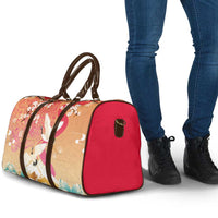 Hawaiian and Japanese Culture Together Travel Bag Kakau Art Tattoo with Cranes and Sakura Spring Vibe LT03 - Polynesian Pride