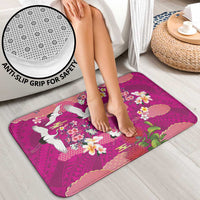 Hawaiian and Japanese Culture Together Bathroom Set Pink Ohia Lehua Plumeria and Sakura Blooming LT03 - Polynesian Pride