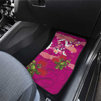 Hawaiian and Japanese Culture Together Car Mats Pink Ohia Lehua Plumeria and Sakura Blooming LT03 - Polynesian Pride