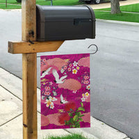 Hawaiian and Japanese Culture Together Garden Flag Pink Ohia Lehua Plumeria and Sakura Blooming LT03 - Polynesian Pride