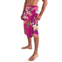 Hawaiian and Japanese Culture Together Lavalava Pink Ohia Lehua Plumeria and Sakura Blooming LT03 - Polynesian Pride