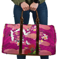 Hawaiian and Japanese Culture Together Travel Bag Pink Ohia Lehua Plumeria and Sakura Blooming LT03 Pink - Polynesian Pride