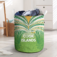Cook Islands Rugby League Laundry Basket Tatau Tribal Motifs-Light Green Color LT03 Green - Polynesian Pride