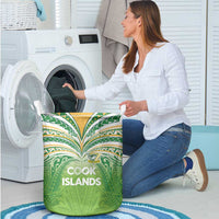 Cook Islands Rugby League Laundry Basket Tatau Tribal Motifs-Light Green Color LT03 - Polynesian Pride
