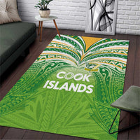 Cook Islands Rugby League Area Rug Tatau Tribal Motifs-Light Green Color LT03 Green - Polynesian Pride
