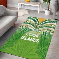Cook Islands Rugby League Area Rug Tatau Tribal Motifs-Light Green Color LT03 - Polynesian Pride