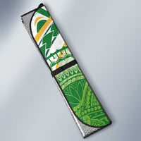 Cook Islands Rugby League Auto Sun Shade Tatau Tribal Motifs-Light Green Color LT03 - Polynesian Pride