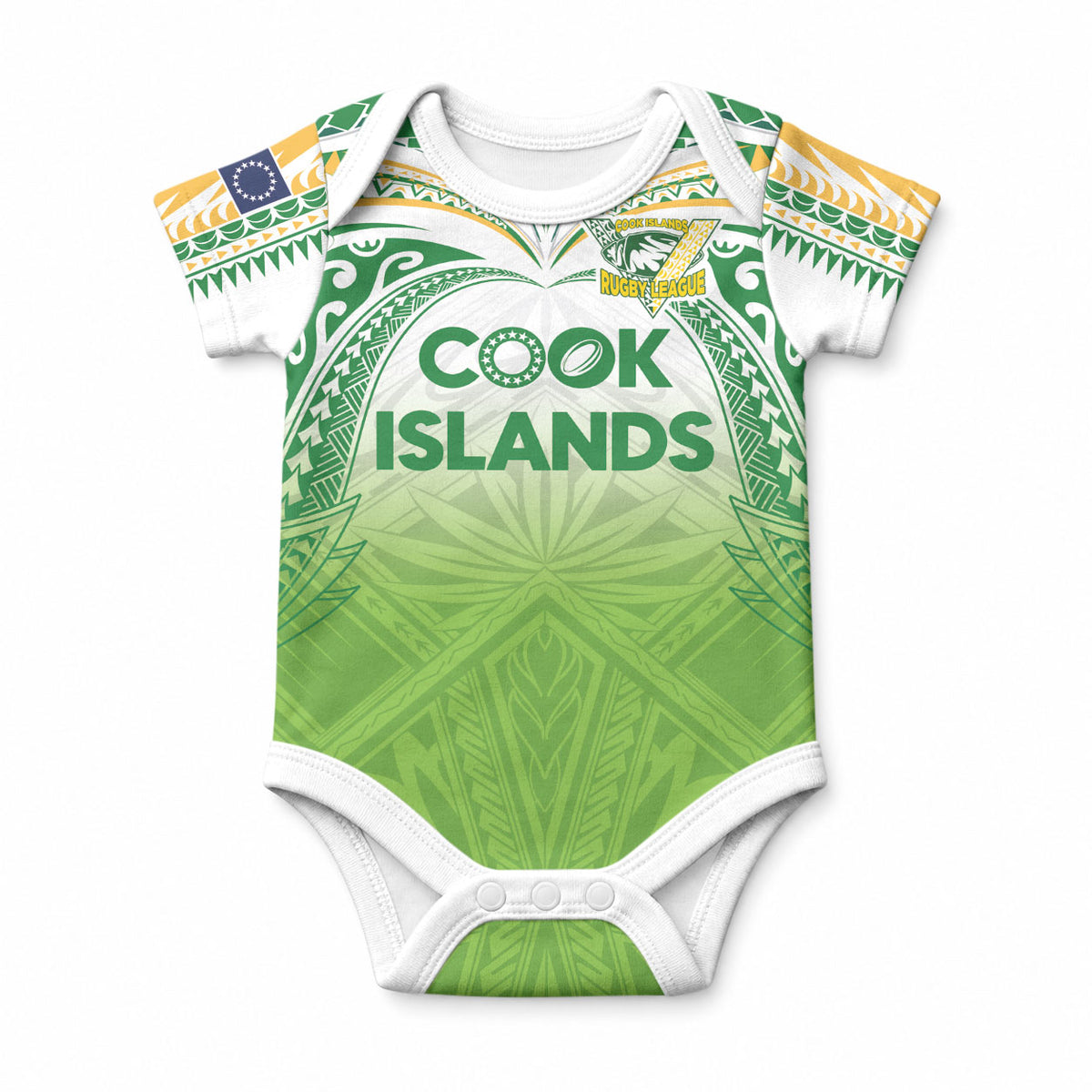 Custom Cook Islands Rugby League Baby Onesie