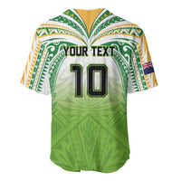 Custom Cook Islands Rugby League Baseball Jersey Tatau Tribal Motifs-Light Green Color LT03 - Polynesian Pride