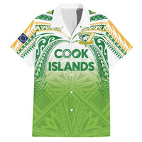 Custom Cook Islands Rugby League Hawaiian Shirt Tatau Tribal Motifs-Light Green Color LT03 Green - Polynesian Pride