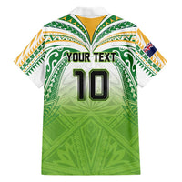 Custom Cook Islands Rugby League Hawaiian Shirt Tatau Tribal Motifs-Light Green Color LT03 - Polynesian Pride