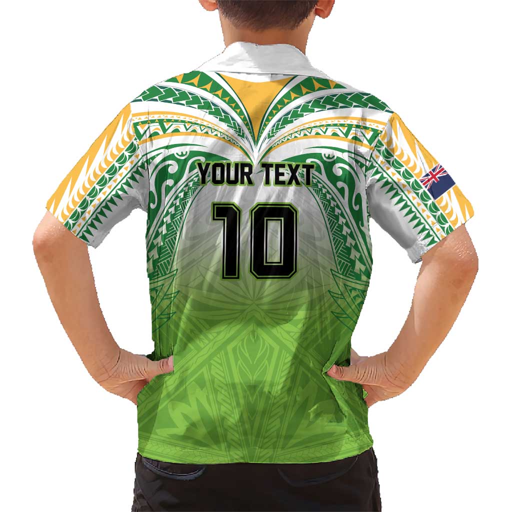 Custom Cook Islands Rugby League Hawaiian Shirt Tatau Tribal Motifs-Light Green Color LT03 - Polynesian Pride