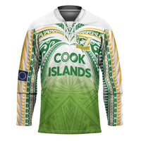 Custom Cook Islands Rugby League Hockey Jersey Tatau Tribal Motifs-Light Green Color LT03 Unisex Green - Polynesian Pride