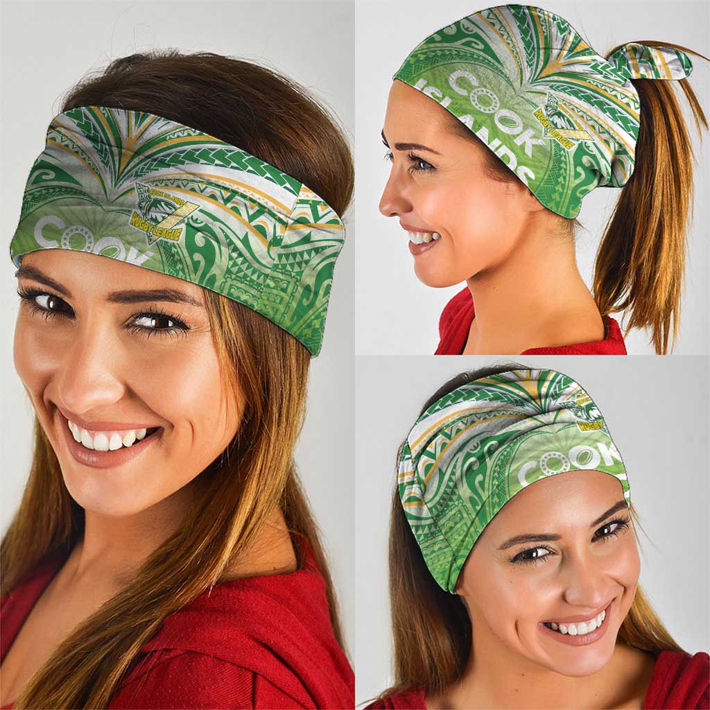 Cook Islands Rugby League Neck Gaiter Tatau Tribal Motifs-Light Green Color LT03 - Polynesian Pride