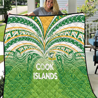 Cook Islands Rugby League Quilt Tatau Tribal Motifs-Light Green Color LT03 Green - Polynesian Pride