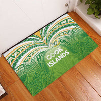 Cook Islands Rugby League Rubber Doormat Tatau Tribal Motifs-Light Green Color LT03 - Polynesian Pride