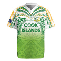 Custom Cook Islands Rugby League Rugby Jersey - Tatau Tribal Motifs Light Green LT03 Green - Polynesian Pride