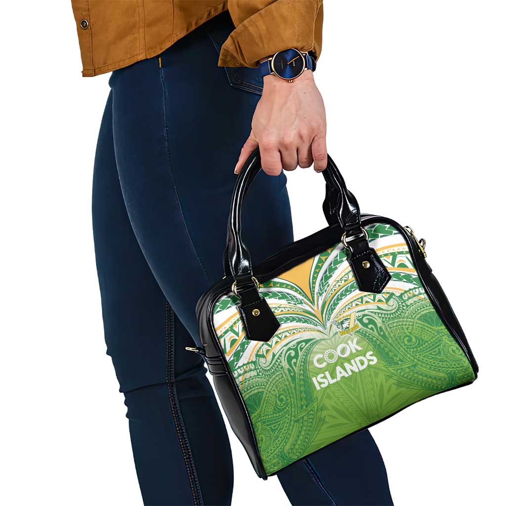 Cook Islands Rugby League Shoulder Handbag Tatau Tribal Motifs-Light Green Color LT03 - Polynesian Pride