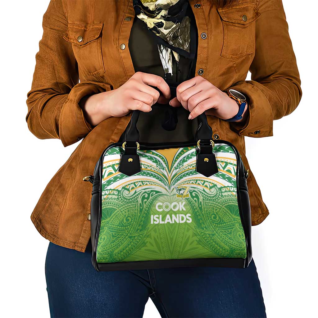 Cook Islands Rugby League Shoulder Handbag Tatau Tribal Motifs-Light Green Color LT03 - Polynesian Pride
