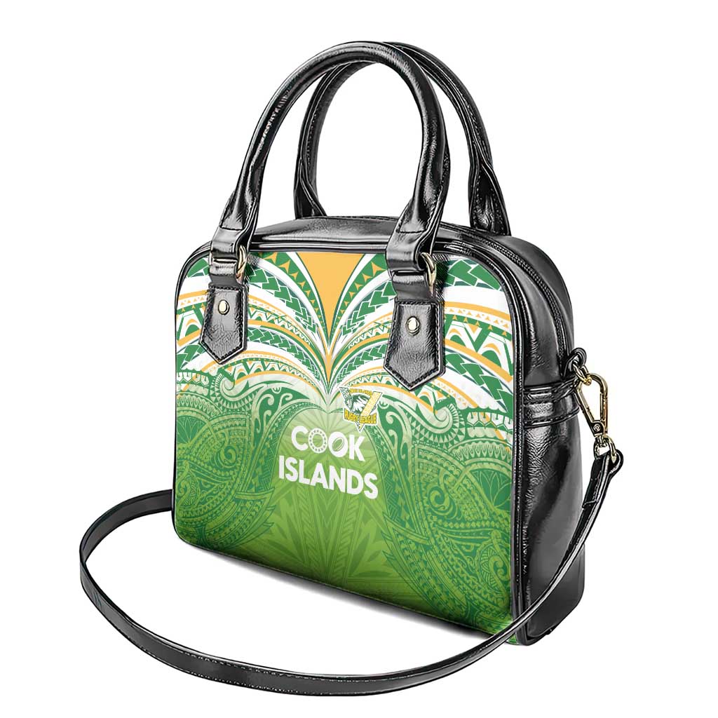 Cook Islands Rugby League Shoulder Handbag Tatau Tribal Motifs-Light Green Color LT03 - Polynesian Pride