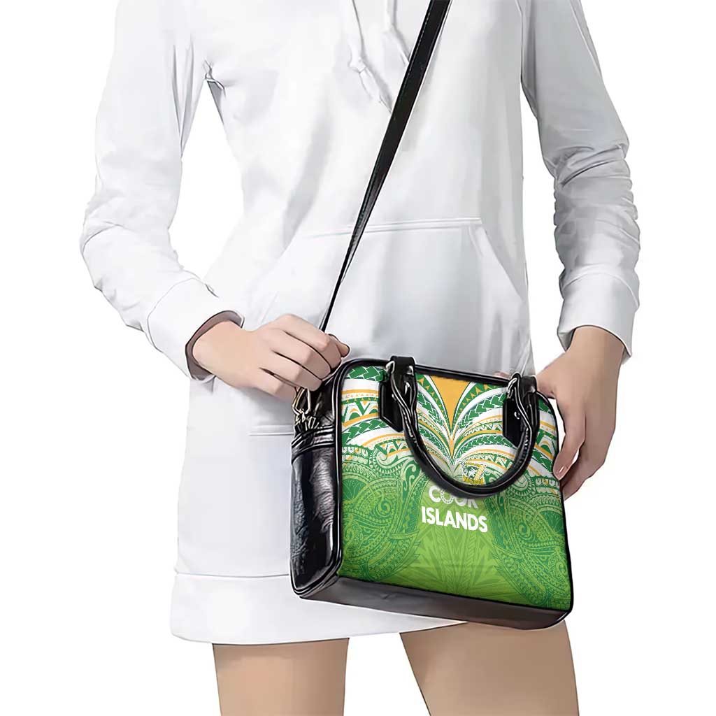 Cook Islands Rugby League Shoulder Handbag Tatau Tribal Motifs-Light Green Color LT03 - Polynesian Pride