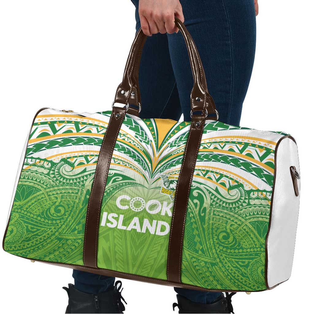 Cook Islands Rugby League Travel Bag Tatau Tribal Motifs-Light Green Color LT03 - Polynesian Pride