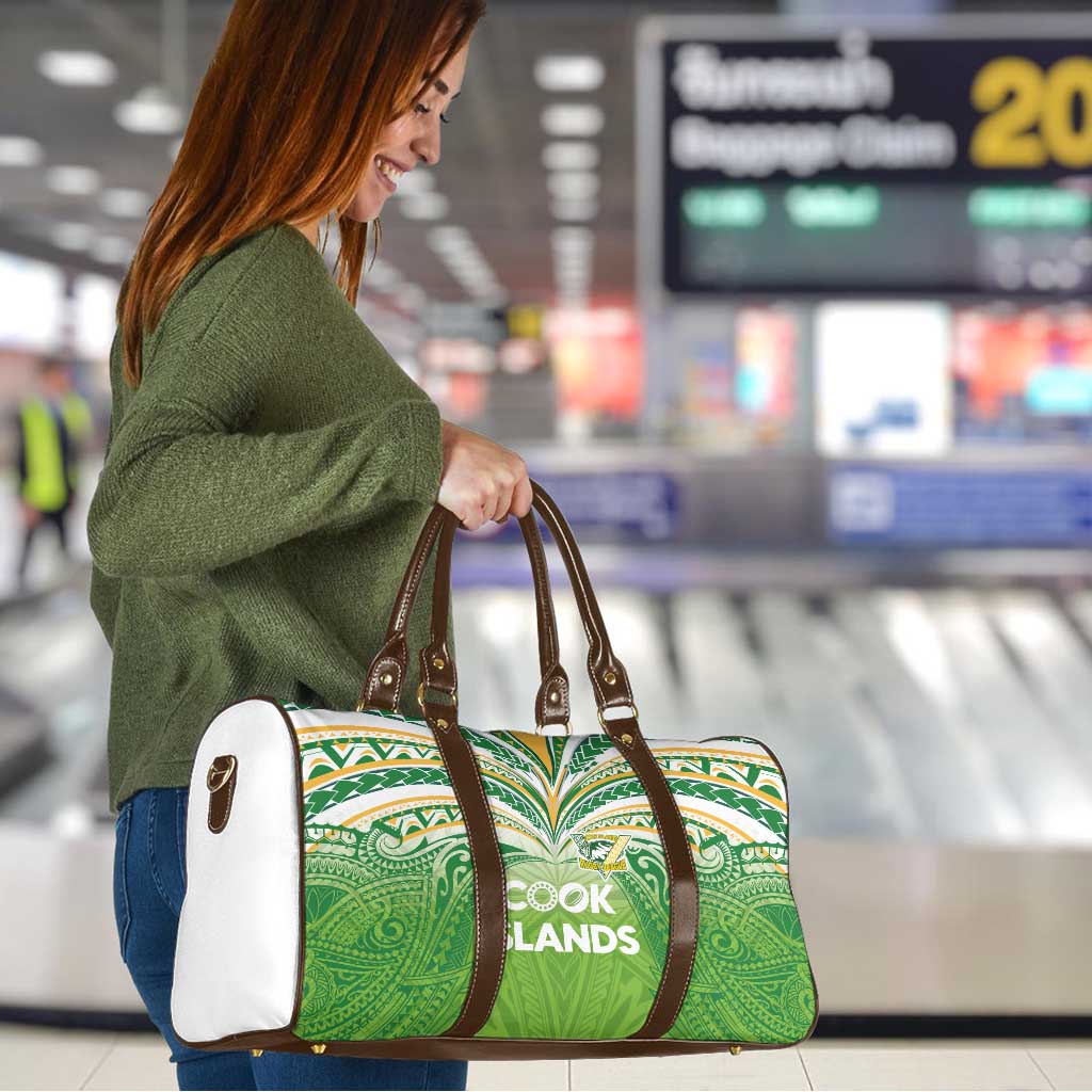 Cook Islands Rugby League Travel Bag Tatau Tribal Motifs-Light Green Color LT03 - Polynesian Pride