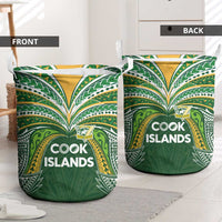 Cook Islands Rugby League Laundry Basket Tatau Tribal Motifs-Dark Green Color LT03 - Polynesian Pride
